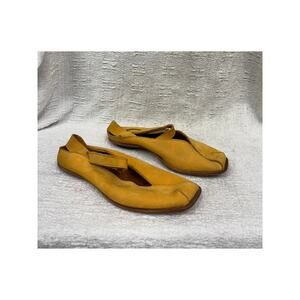 CYDWOQ Women's Yellow Leather Shoes Size 6 #54285